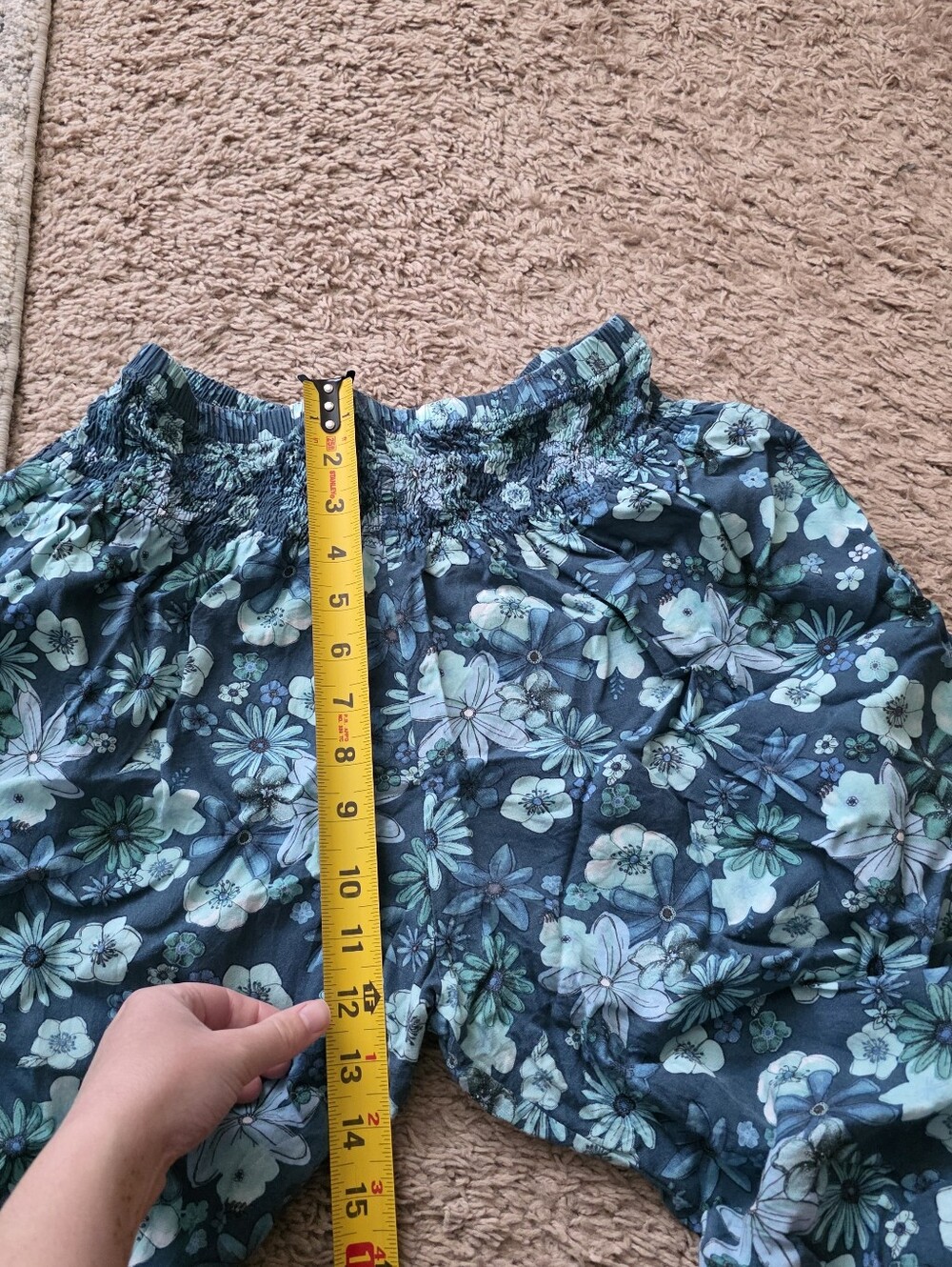 Lotus And Luna Boho Festival Gypsy Joggers Floral Womens M Blue Rayon - Picture 3 of 4